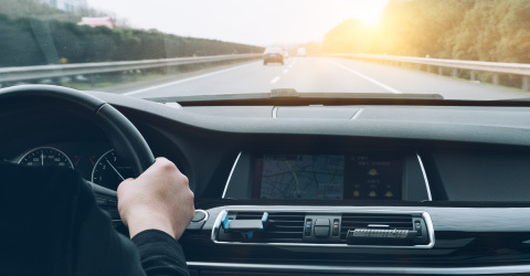 En el asiento del conductor